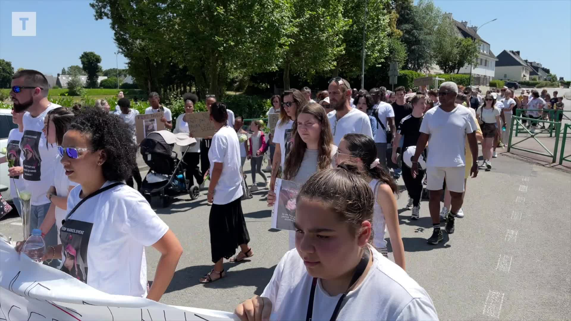 Suicide de Célia, 14 ans, à Hennebont : une marche blanche pour dire « plus jamais ça » [Vidéo]
