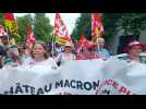 Les manifestants réclament plus d'emplois publics à la Cité de la langue française à Villers-Cotterêts