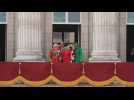 The royal family appears on Buckingham Palace balcony and watch flypast