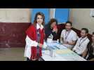 Right-wing candidate Zury Rios votes in Guatemala presidential election