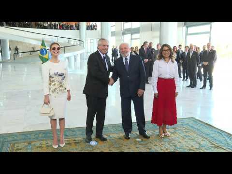 Lula welcomes Argentine president Fernandez in Brasilia