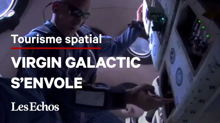 Illustration pour la vidéo Virgin Galactic emmène ses premiers clients dans l’espace 