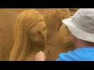 En Belgique, des sculpteurs de sable créent un monde de conte de fées