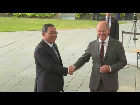 German Chancellor Olaf Scholz welcomes Chinese Premier Li Qiang