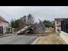 Town in central France hard hit by storms