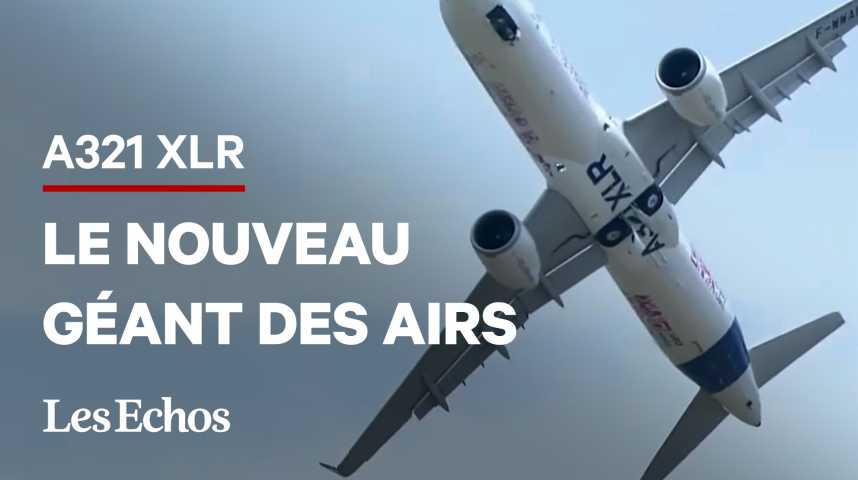 Illustration pour la vidéo Le nouvel A321 XLR d’Airbus brille dans le ciel du Bourget