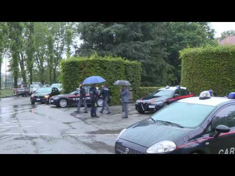 Police outside Silvio Berlusconi's villa after former Italy PM's death