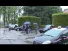 Police outside Silvio Berlusconi's villa after former Italy PM's death