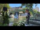 Paris : inauguration de la passerelle Emmanuella Riva dans le Xème arrondissement