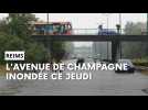 À Reims, l'avenue de Champagne inondée