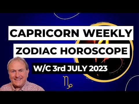 Capricorn Horoscope Weekly Astrology from 3rd July 2023