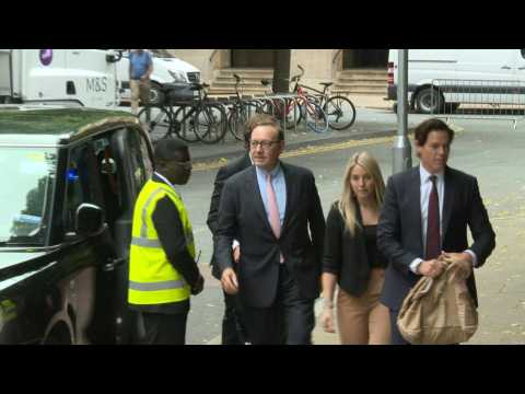 Kevin Spacey arrives at London court ahead of trial for sexual assault