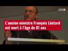 VIDÉO. L'ancien ministre François Léotard est mort à l'âge de 81 ans