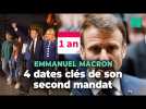 Emmanuel Macron : quatre dates-clés de la première année de son second mandat