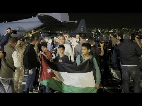 Evacuees from Sudan arrive at military airport in Amman