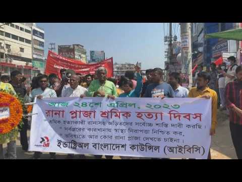Protesters mark 10-year anniversary of factory collapse in Bangladesh