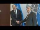 UN Secretary-General Antonio Guterres meets with Russia’s Foreign Minister Sergei Lavrov