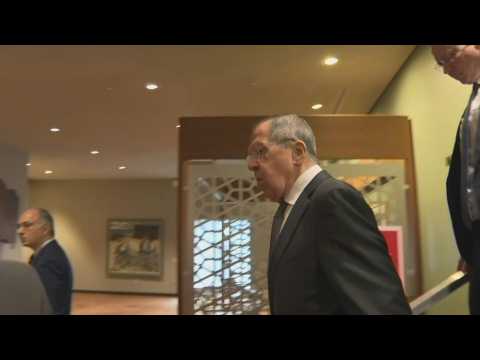 UN: Russia's Lavrov arrives for afternoon session of Security Council