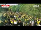 VIDÉO. Avant FC Nantes - Toulouse, une marée jaune et verte envahit les abords du Stade de France