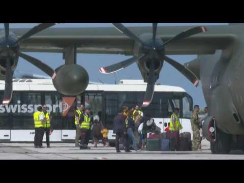 Evacuees from Sudan arrive in Cyprus on RAF plane