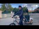 VIDÉO. Avec sa remorque « 100% récup », Timothé, 15 ans, transporte vos déchets verts sur son vélo