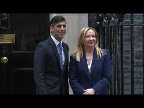 Italian PM Meloni meets British PM Sunak at Downing Street
