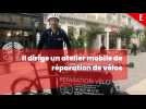 Chambéry : au guidon de son biporteur, il vient à domicile pour réparer votre vélo