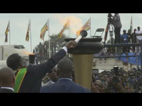 Zimbabwe's President Mnangagwa marks independence day
