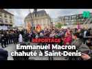 À Saint-Denis, Emmanuel Macron accueilli par des manifestants combattant sa « surdité »