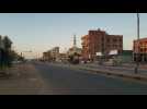 Empty streets in Khartoum