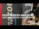 Des casiers Amazon en plein centre-ville de Reims