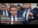 Réforme des retraites: Emmanuel Macron chahuté lors de son déplacement en Alsace