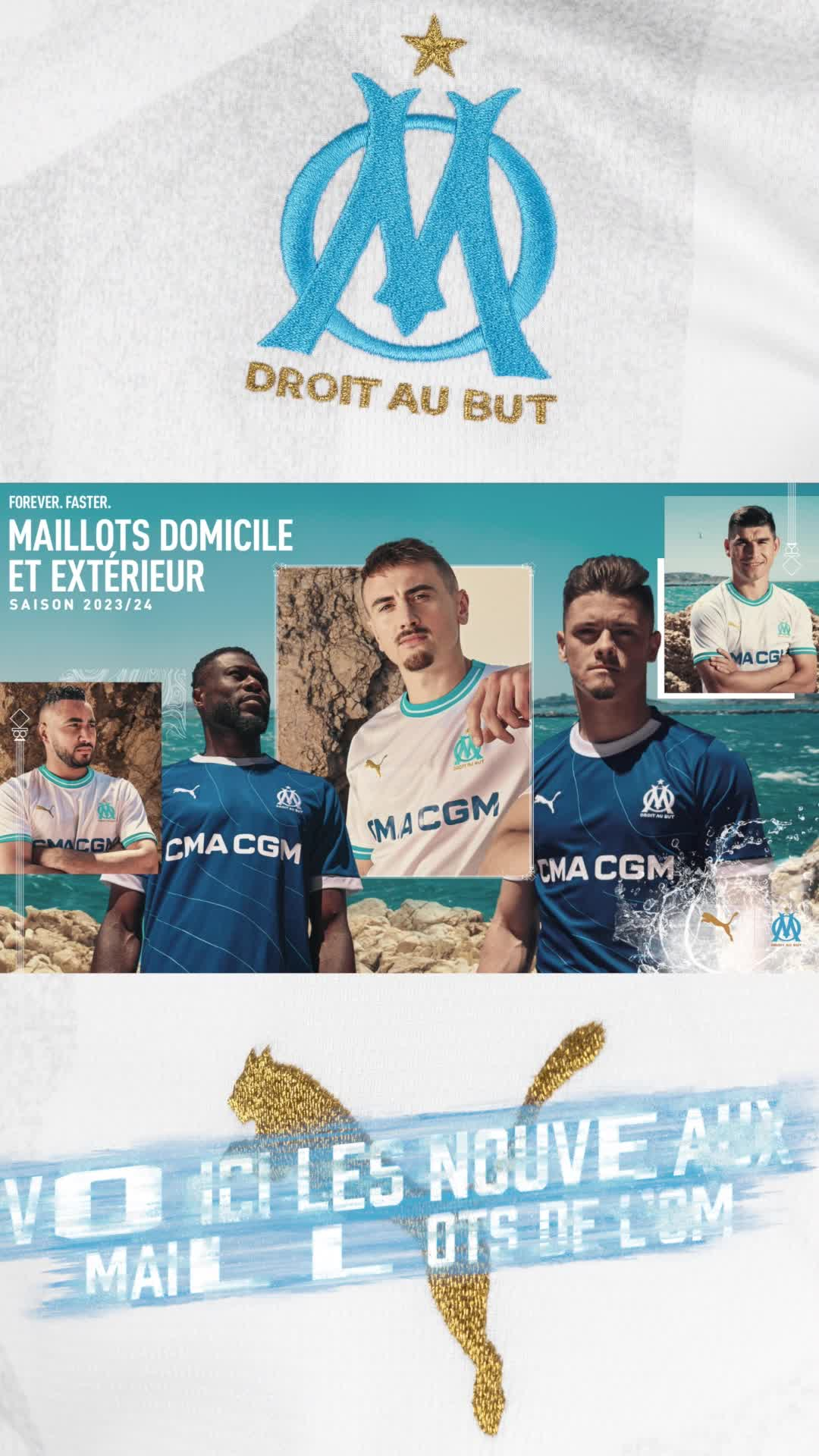 OM 2023 les nouveaux maillots de foot Marseille 2022-2023