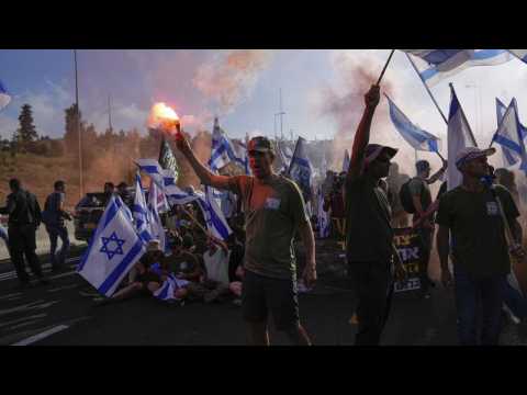 Israelis block highways in nationwide protests of government's plan to overhaul judiciary