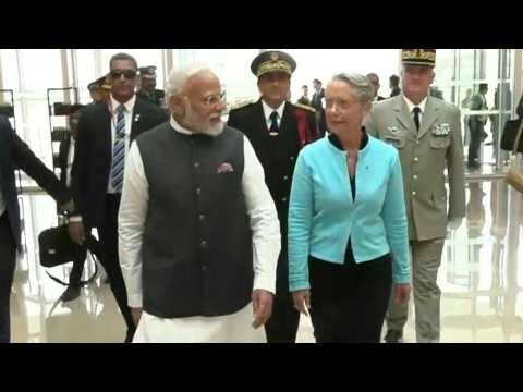 French Prime Minister Elisabeth Borne welcomes Indian Prime Minister to France