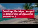 VIDÉO. Guadeloupe, Martinique : pourquoi les billets d'avion vers les Antilles sont si chers ?