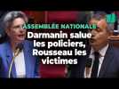 Darmanin énumère les policiers morts, Rousseau répond en citant les victimes d'actions policières