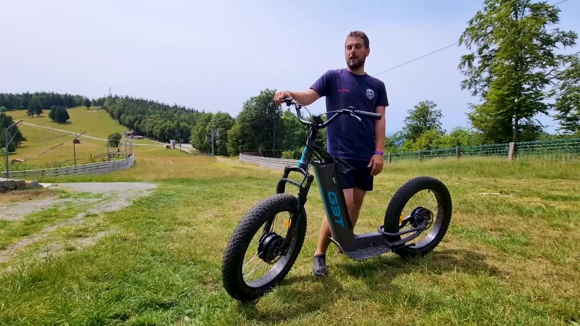 Territoire de Belfort. La trottinette de montagne du Ballon, pour les  sensations sans les efforts !