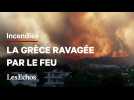 Les images spectaculaires des incendies en Grèce