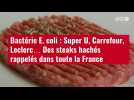 VIDÉO. Bactérie E. coli : Super U, Carrefour, Leclerc... Des steaks hachés rappelés dans tou