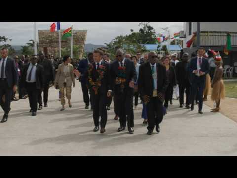 France's Macron meets with Vanuatu PM in Port Vila