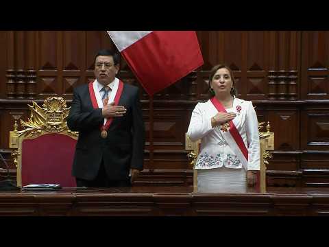 Peru president arrives at Congress for government report