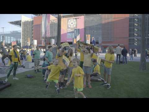 World Cup: Fans arrive at stadium before third-place playoff between Sweden and Australia