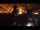 Handout footage of firefighters battling major wildfire on Tenerife