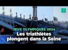 JO de Paris 2024 : les images du premier test event dans la Seine à un an de l'épreuve de triathlon