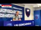 VIDÉO. US Concarneau : contre Caen, « gagner en efficacité » estime Stéphane Le Mignan