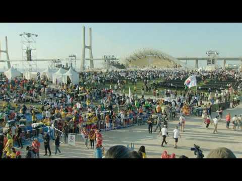 Pilgrims gather in Lisbon for World Youth Day mass