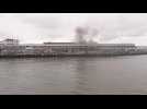 Un incendie à la gare maritime de Boulogne