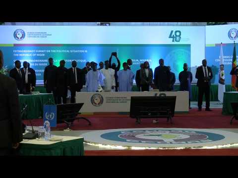 West African heads of state gather at the opening of Abuja summit on Niger
