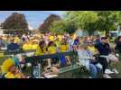 Swedish fans gather in Malmö to follow the semi finals of the women’s world cup against Spain
